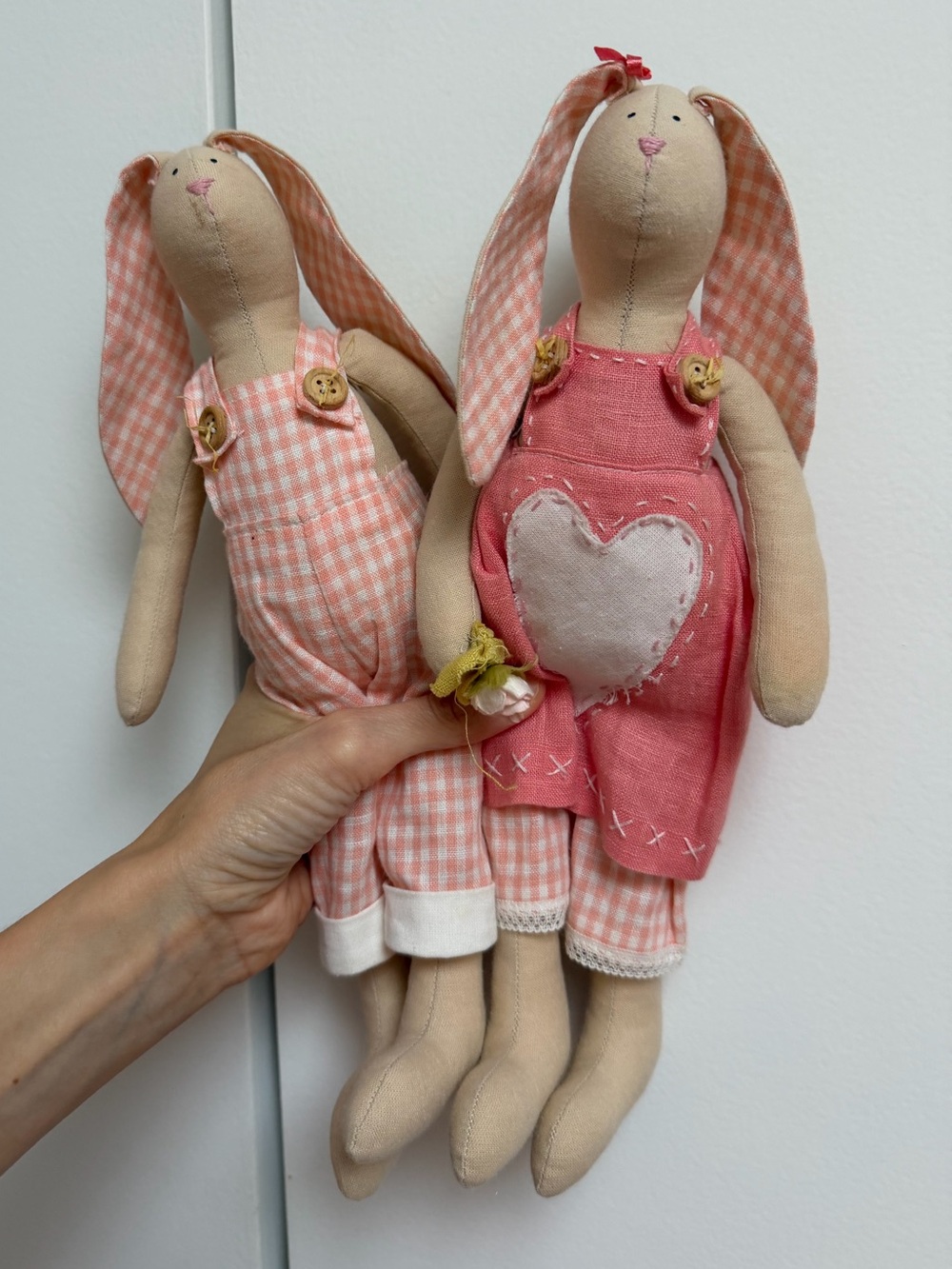 Handmade Bunny Doll Set – Matching Rabbit Dolls - Picture 4 of 6